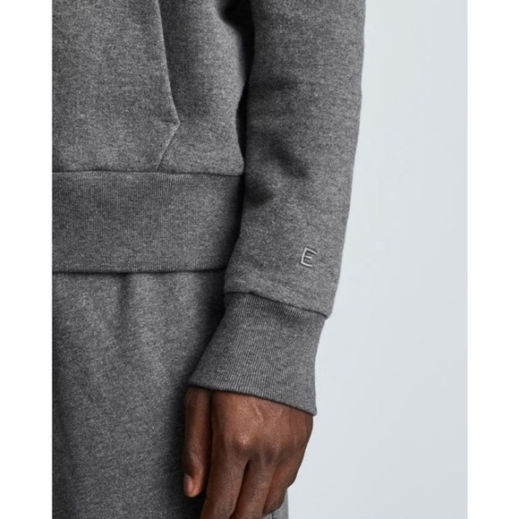 EVERLANE The Track Hoodie Heather Gray NWT - Picture 5 of 11